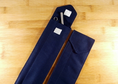 Navy Blue StrawPocket